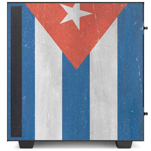 Cuban Flag Distressed NZXT H510 Compact ATX Mid-Tower Case Skin